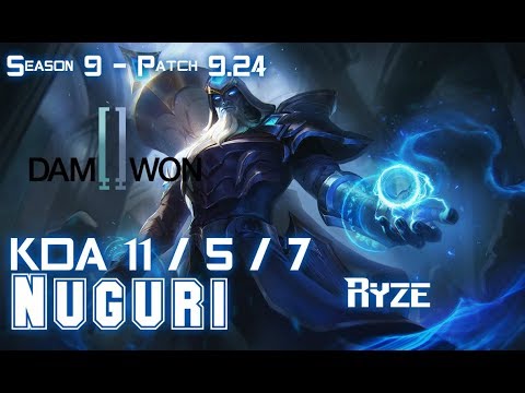 DWG Nuguri RYZE vs AATROX Top - Patch 9.24 KR Ranked