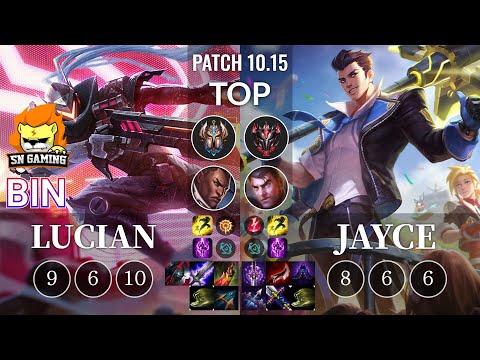SN Bin Lucian vs Jayce Top - KR Patch 10.15