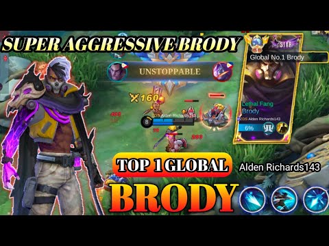 Brody Super Aggressive | Top 1 Global Brody | Mobile legends Gameplay By Alden Richards143