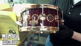 Video thumbnail for DW 14x6.5 Time Machine Neil Peart Signature Snare Drum Unboxing by Memphis Drum Shop