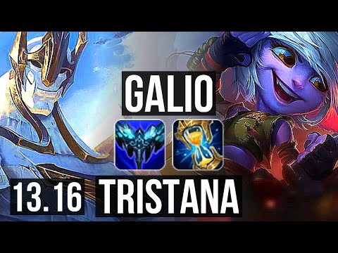 GALIO vs TRISTANA (MID) | Rank 4 Galio, 3/1/8 | TR Master | 13.16