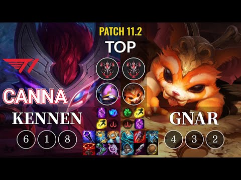 T1 Canna Kennen vs Gnar Top - KR Patch 11.2