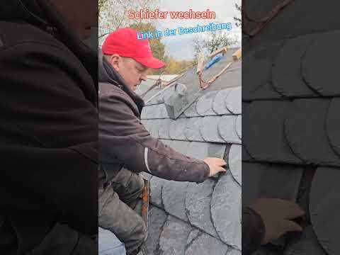 Schiefer wechseln leicht gemacht. Schieferdecker wechselt Schiefer im Dach