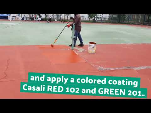 A resurfacing of an old acrylic court by Casali ABM