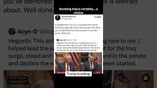 Trump is asleep #duet #trump #sleeping #asleep #sleepydon #petehegseth #war #iran #dementia #oldman 