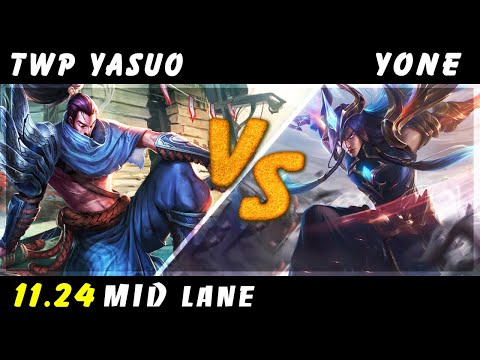 TheWanderingPro - Yasuo vs Yone MID Patch 11.24 - Yasuo Gameplay