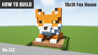 マイクラ建築：目が光るキツネの家の作り方。10x10ブロックで簡単に。No.142【Minecraft】