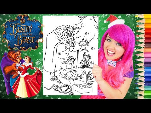Coloring Belle Christmas Beauty And The Beast Coloring Page Prismacolor Pencils | KiMMi THE CLOWN