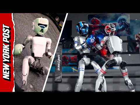 Humanoid robots throw punches at Chinese AI summit