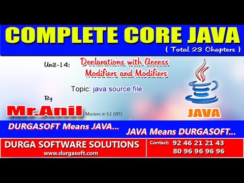 Core Java Declarations With Access Modifiers And Modifiers Java Source File