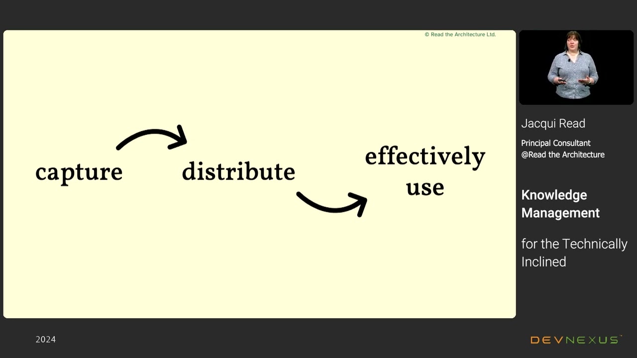 Devnexus - Knowledge Management for the Technically Inclined - Jacqui Read