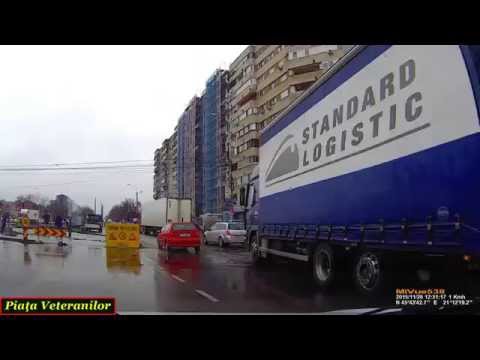 Driving in Timişoara: Zona Dorobanţilor - Carrefour Calea Şagului. (Timelapse 2x)
