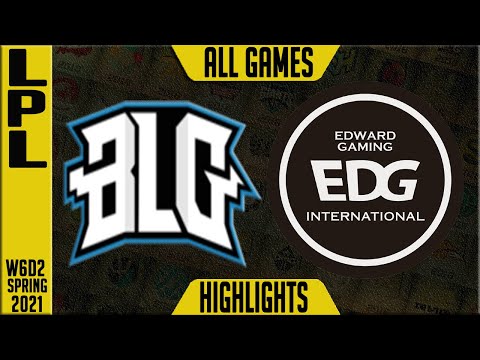 BLG vs EDG Highlights ALL GAMES | LPL Spring 2021 W6D2 | Bilibili Gaming vs Edward Gaming