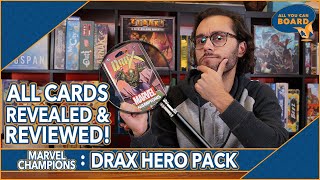 DRAX Hero Pack | Marvel Champions | All New Cards REVIEWED & ANALYZED (4 NEW ALLIES!)