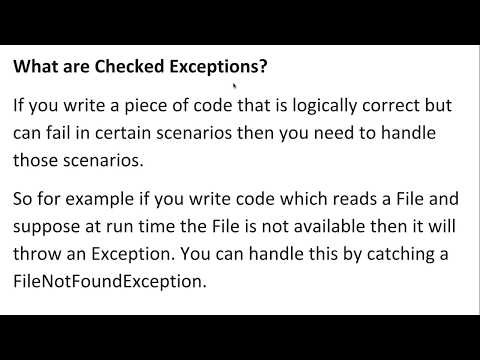 What are checked and unchecked Exceptions in Java?