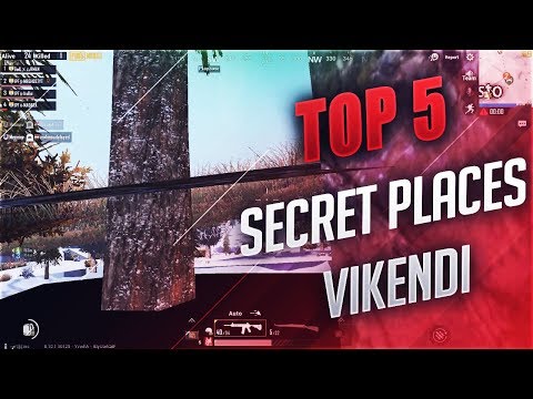 TOP 5 SECRET HIDDEN PLACES IN VIKENDI TO HIDE & KILL! PUBG MOBILE