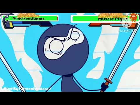 Pencilmation (2020) Meat fighter with healthbars