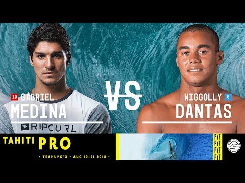Gabriel Medina vs. Wiggolly Dantas - Round Three, Heat 7 - Tahiti Pro Teahupo'o 2018