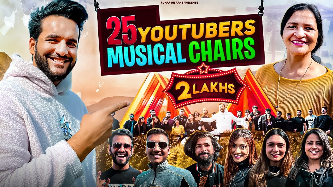 Rs 2,00,000 All Youtuber MUSICAL CHAIRS game