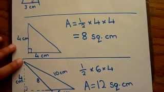 Find Area of Triangle - Calculate triangle area - VERY EASY to learn