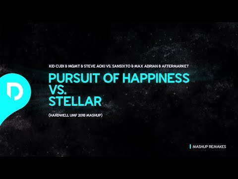 Kid Cudi, MGMT & Steve Aoki vs Sansixto, Max Adrian & Aftermarket - Pursuit Of Happiness vs Stellar