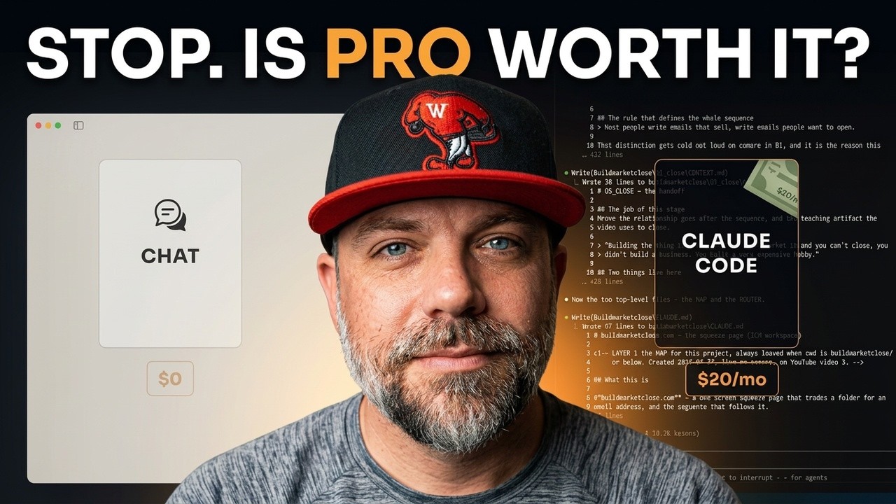 Claude free vs pro, explained in 14 minutes with my real bill on screen