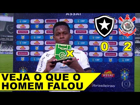 Cazares falou após o jogo Botafogo 0 x 2 Corinthians