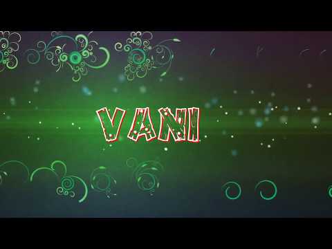 Vani name animation