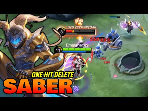 One Hit Delete ~ Saber ULTIMATE Demon Damage!! - Saber Gameplay (MLBB)