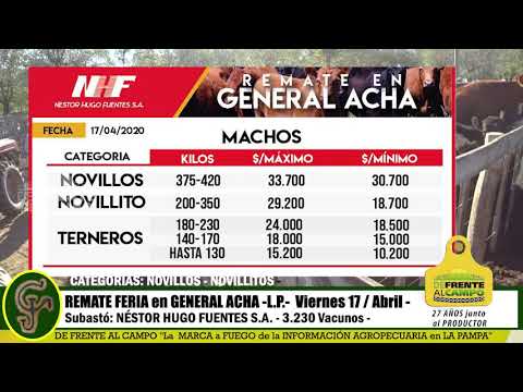 DE FRENTE AL CAMPO junto al SECTOR PRODUCTIVO - REMATE  NHF  S.A. -17/ABRIL -PARTE 1-