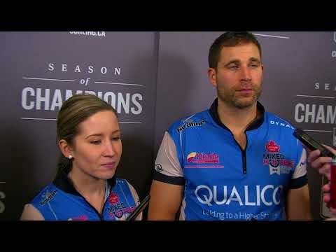 2018 Canad Inns Canadian Mixed Doubles Trials - Media Scrum - Semi Final