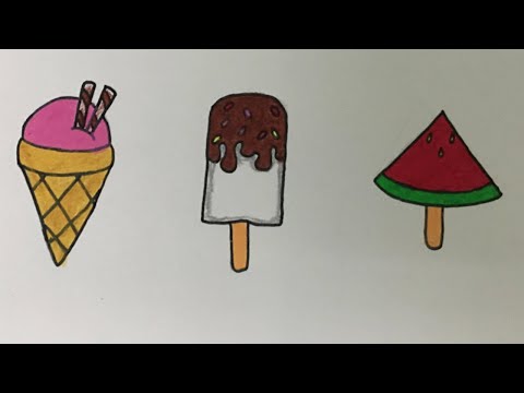 How to draw Ice cream🍦easily//Easy Ice creams drawing for kids