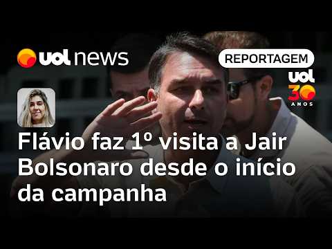 Flávio Bolsonaro faz primeira visita a Jair desde o início da campanha eleitoral | Casado