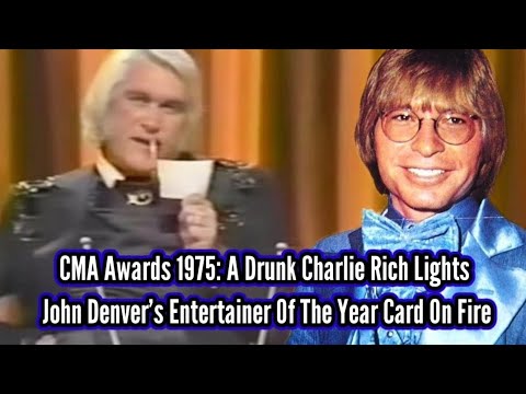 CMA Awards 1975: A Drunk Charlie Rich Lights John Denver’s Entertainer Of The Year Card On Fire