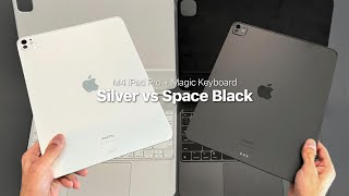 M4 iPad Pro Space Black vs Silver + Magic Keyboard Black vs White | Best Color Combination?!