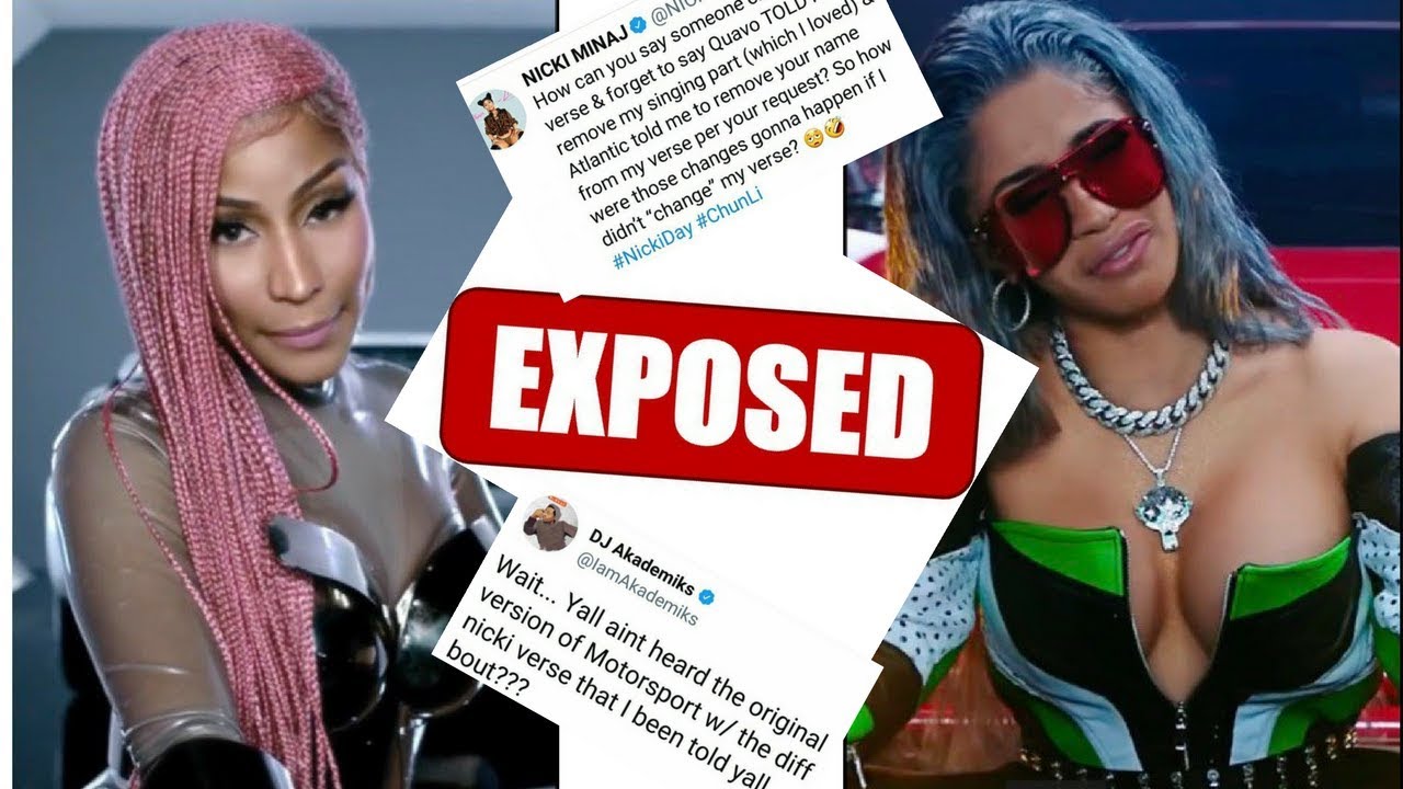 Nicki Minaj ORIGINAL Motorsport verse GETS POSTED and PROVES Nicki DID change LYRICS about CARDI B!