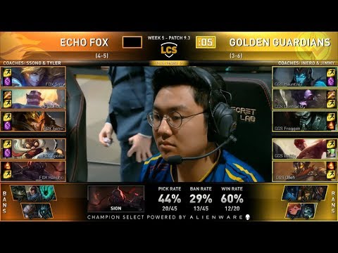 FOX vs GGS Highlights   LCS Spring 2019 Week 5 Day 2   Echo Fox vs Golden Guardians