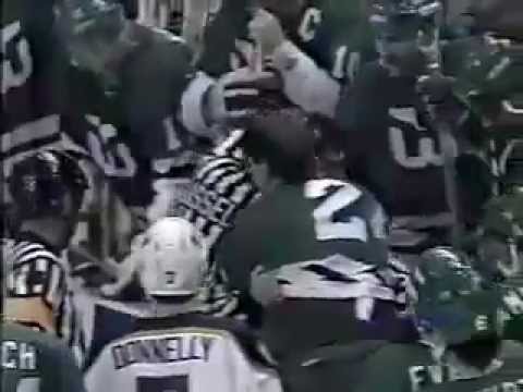 Hartford Whalers vs. Buffalo Sabres Brawl 1989-90