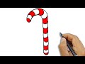 How to draw a candy cane | Easy Drawing Ideas For Beginners