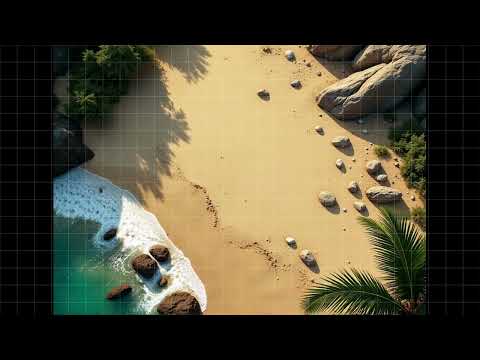 Palm Trees Beach Wreck Map Dnd