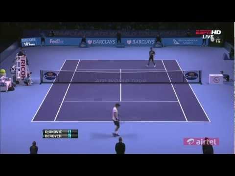 Barclays Tour Finals 2012 Djokovic vs  Berdych HD Best points from Djokovic