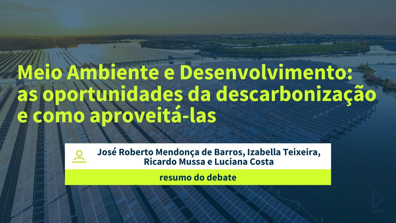 Resumo do debate - Meio Ambiente e Desenvolvimento: as oportunidades da descarbonização