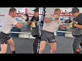 CANELO ALVAREZ BLASTING BODY SHOT COMBINATIONS! UNLOADS POWER SHOTS IN BOXING WORKOUT