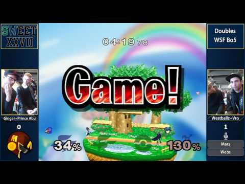 SWEET 27 - Westballz + Vro vs Ginger + Prince Abu - SSBM Doubles WSF