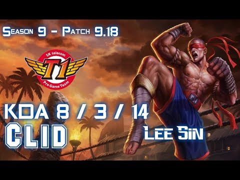 SKT T1 Clid LEE SIN vs KHA'ZIX Jungle - Patch 9.18 KR Ranked