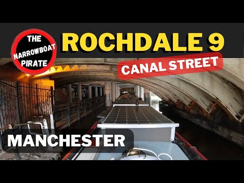 Narrowboat cruising under Canal street, Manchester [Ep 56]