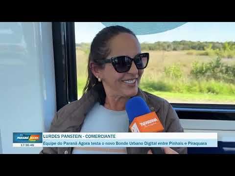 Equipe do Paraná Agora testa o novo Bonde Urbano Digital entre Pinhais e Piraquara