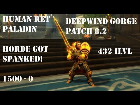 Human Ret Paladin PVP BG 8.2 - Horde Spanked 1500 - 0!