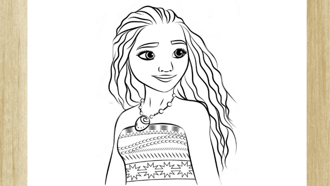 HOW TO DRAW MOANA /// COMO DESENHAR A PRINCESA MOANA
