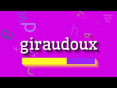 How to say "giraudoux"! (High Quality Voices)
